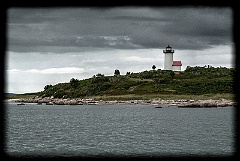 Storm Clouds Lifting Over Tarpaulin Cove Light -Gritty Look